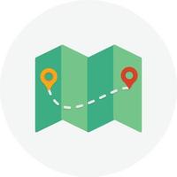 Map Flat Circle vector