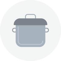 Cooking Pot Flat Circle vector