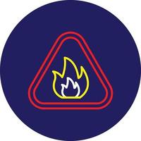 Fire Danger Line Multicolor vector