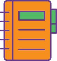 Notebook Line Filled Two Color vector