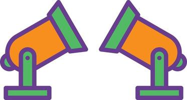 Spotlights Line Filled Two Color vector