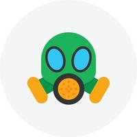 Gas Mask Flat Circle vector