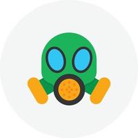 Gas Mask Flat Circle vector