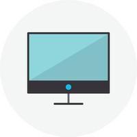 Monitor Flat Circle vector