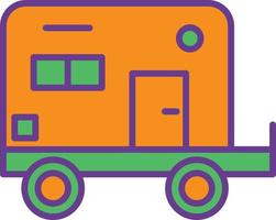 Camper Van Line Filled Two Color vector