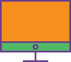 Monitor Line Filled Two Color vector