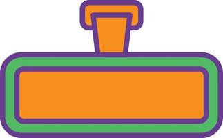 19 - Rear View Mirror Line Filled Two Color vector