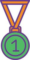 Medal Line Filled Two Color vector