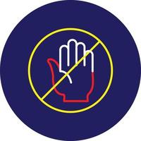 No Passing Line Multicolor vector