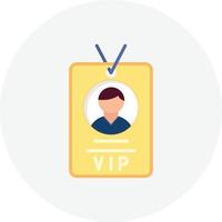 círculo plano de pase vip vector