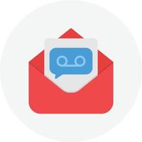 círculo plano de correo de voz vector