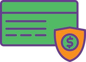 Security Payment Line Filled Two Color vector