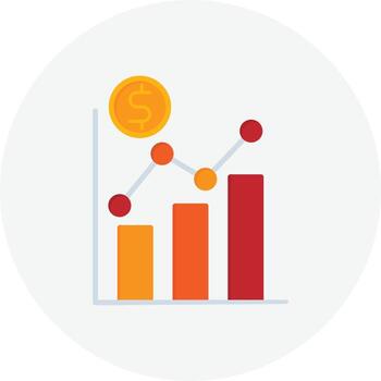 Graph Flat Circle vector