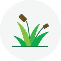 Grass Flat Circle vector