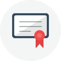 Certificate Flat Circle vector