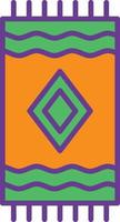 Beach Towel Line Filled Two Color vector