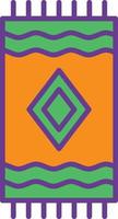 Beach Towel Line Filled Two Color vector
