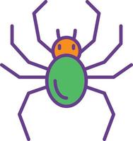 Spider Line Filled Two Color vector