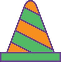 Cone Line Filled Two Color vector