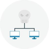 Network Hack Flat Circle vector