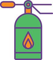 Fire Extinguisher Line Filled Two Color vector