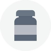 Pills Bottle Flat Circle vector