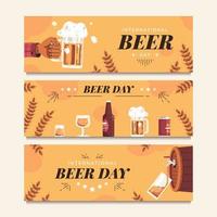 pancartas del día internacional de la cerveza vector