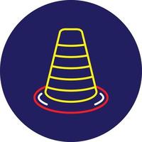 Traffic Cone Line Multicolor vector