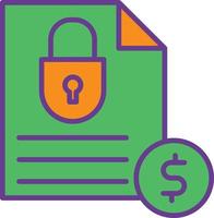 Confidential Line Filled Two Color vector