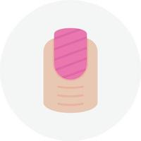 línea de arte de uñas llena de dos colores vector