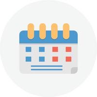 Calendar Flat Circle vector