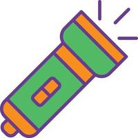 Flashlight Line Filled Two Color vector