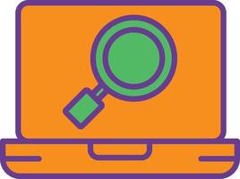 Search Line Filled Two Color vector