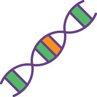 Dna Line Filled Two Color vector