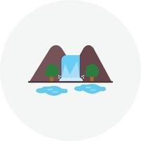 Waterfall Flat Circle vector