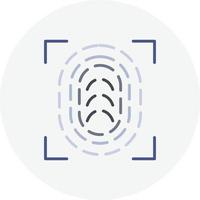 Fingerprint  Flat Circle vector