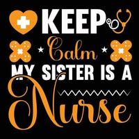 Nurse t shirt design vector