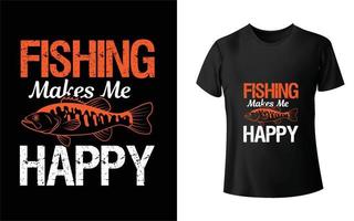 Fishing t shirt design vector