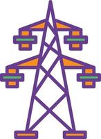 Power Line Filled Two Color vector