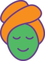 Spa Line Filled Two Color vector
