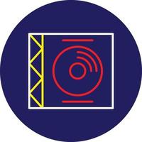 Compact Disc Line Multicolor vector