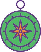 Compass Flat Circle vector