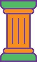 Pillar Line Filled Two Color vector