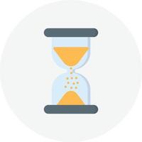 círculo plano de reloj de arena vector