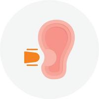 Ear Plug Flat Circle vector