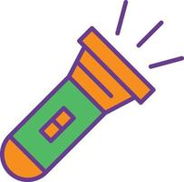 Flashlight Line Filled Two Color vector