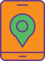 Location Line Filled Two Color vector
