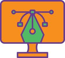 Graphic Design Line Filled Two Color vector
