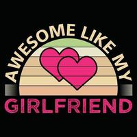 Girlfriend t shirt design vector