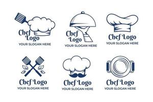 colección de logotipos de esquema de chef vector